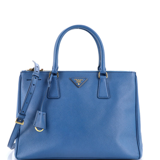Double Zip Lux Tote Saffiano Leather Medium