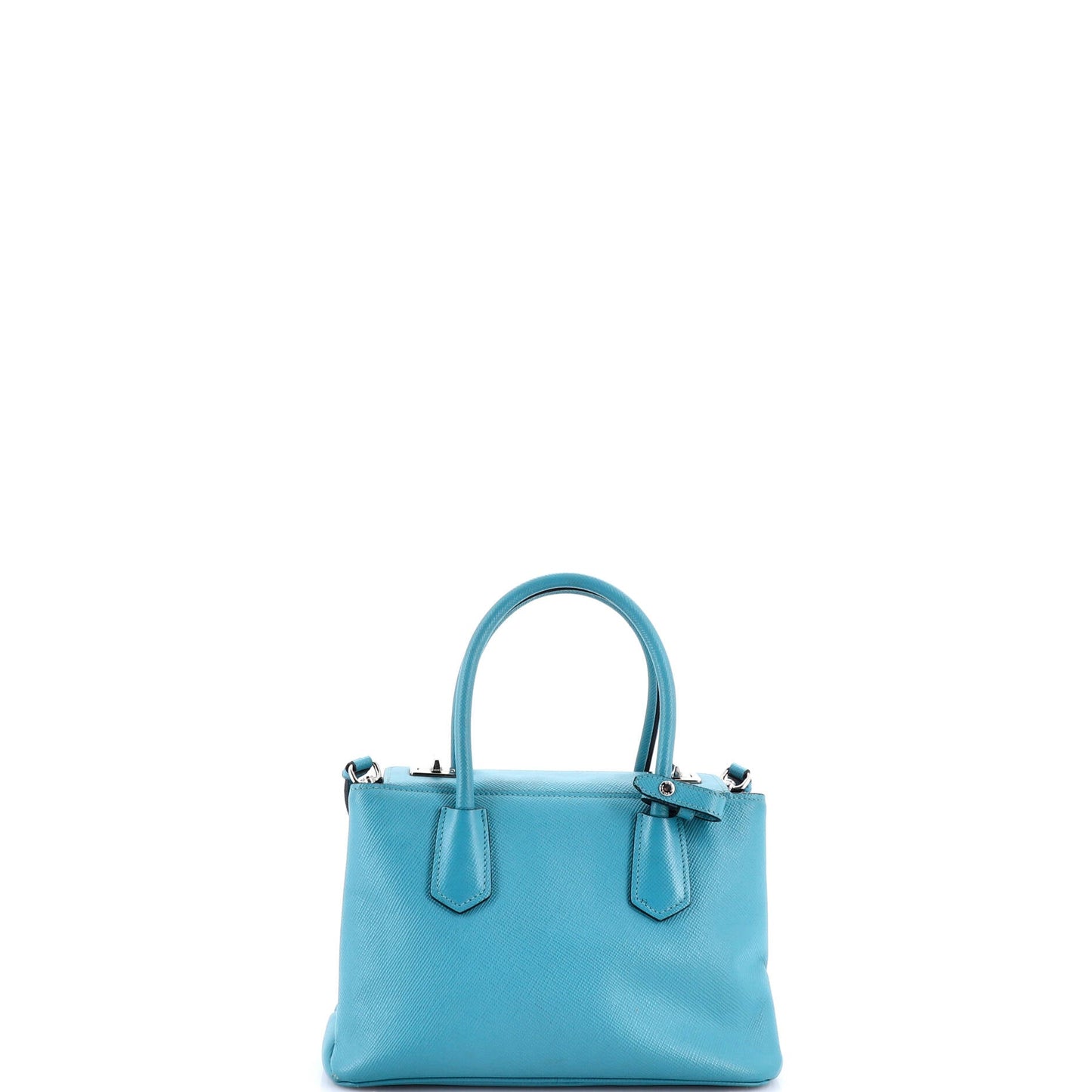 Turnlock Cuir Twin Tote Saffiano Leather Small
