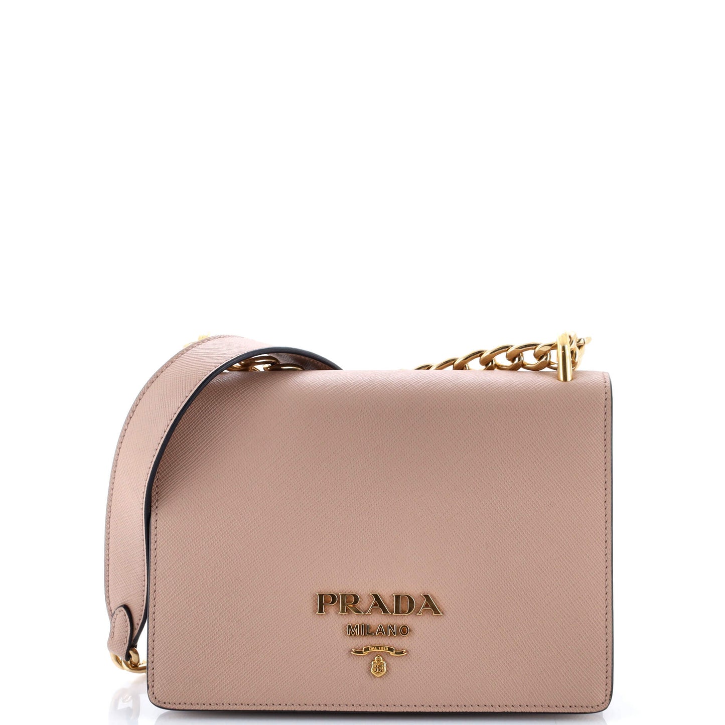 Chain Flap Bag Saffiano Leather Small