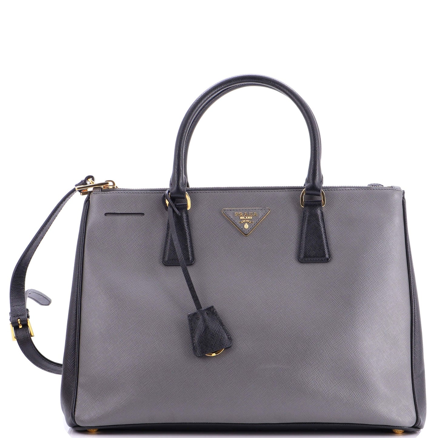 Double Zip Lux Tote Saffiano Leather Medium
