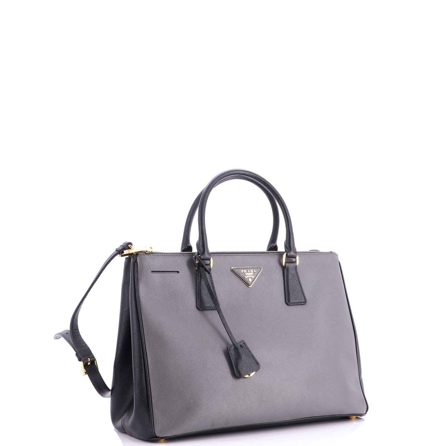 Double Zip Lux Tote Saffiano Leather Medium