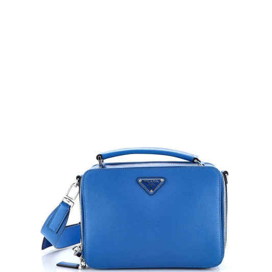 Brique Crossbody Bag Saffiano Leather Small