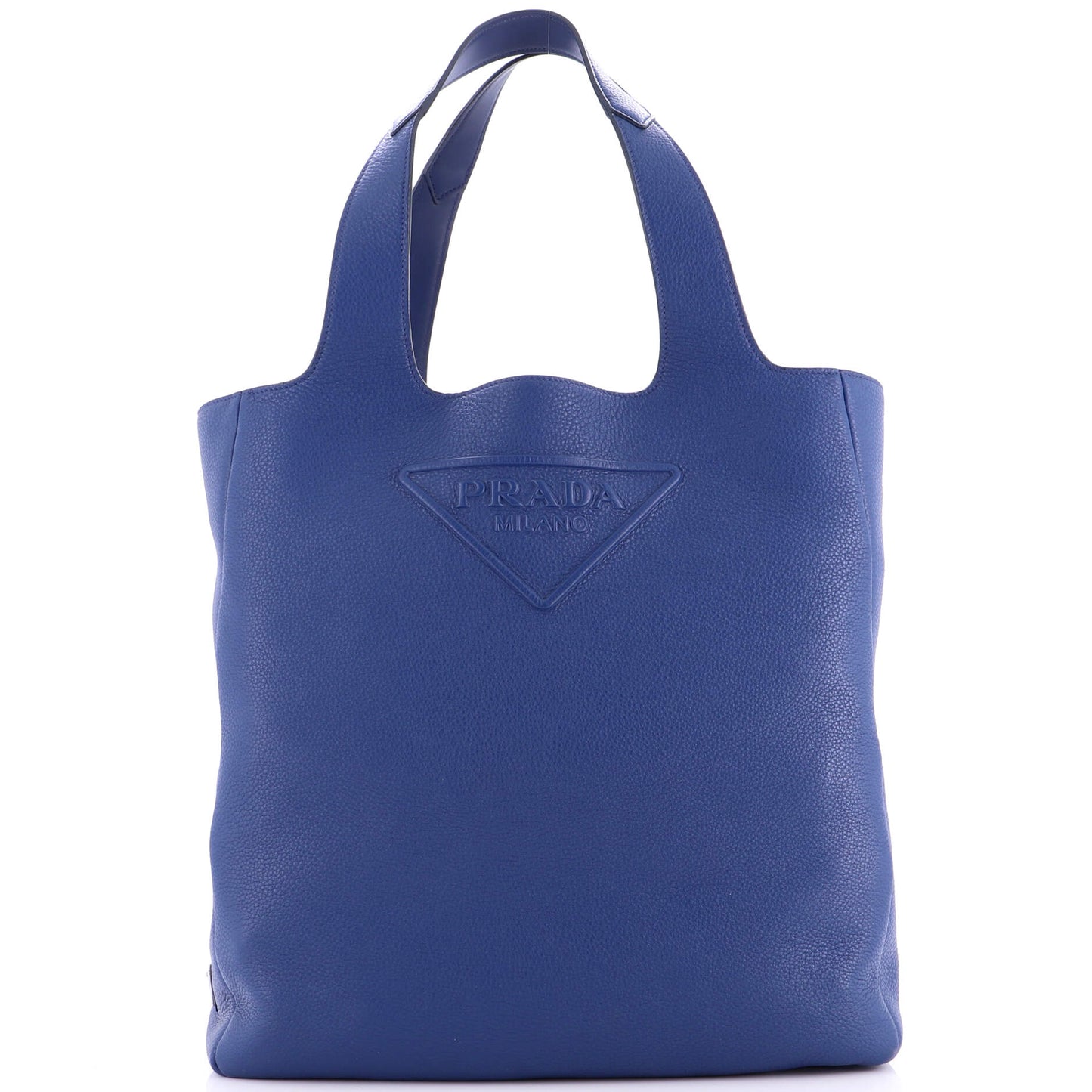 Triangle Logo Open Tote Leather