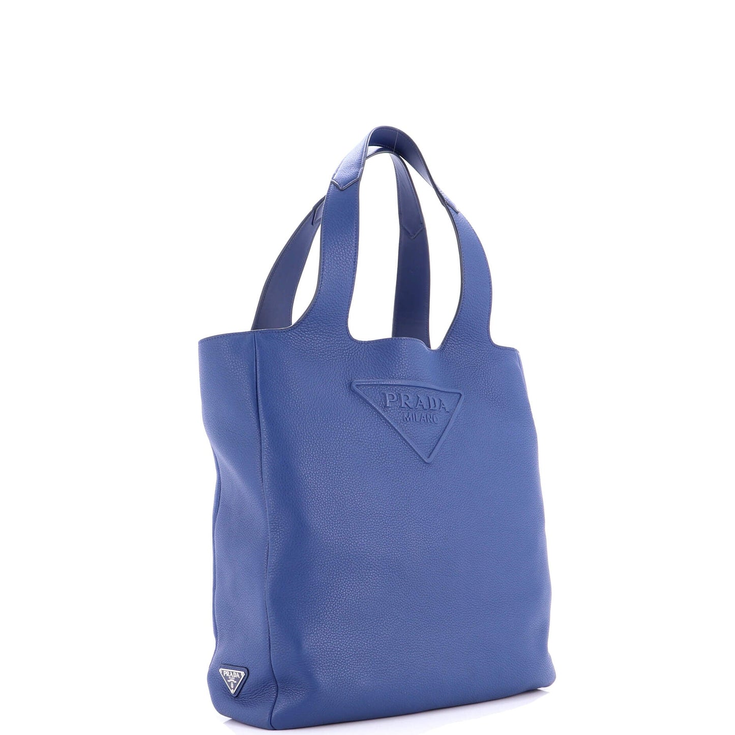 Triangle Logo Open Tote Leather