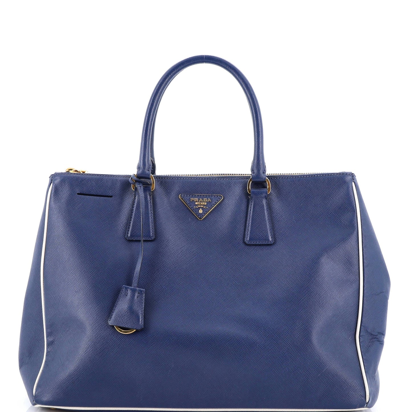 Double Zip Lux Tote Saffiano Leather Large