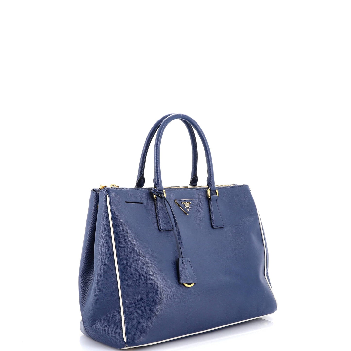 Double Zip Lux Tote Saffiano Leather Large