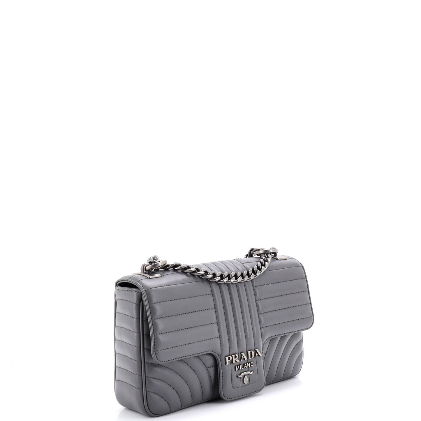 Chain Flap Shoulder Bag Diagramme Quilted Leather Medium