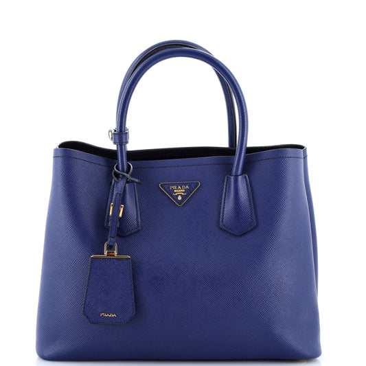 Cuir Double Tote Saffiano Leather Medium