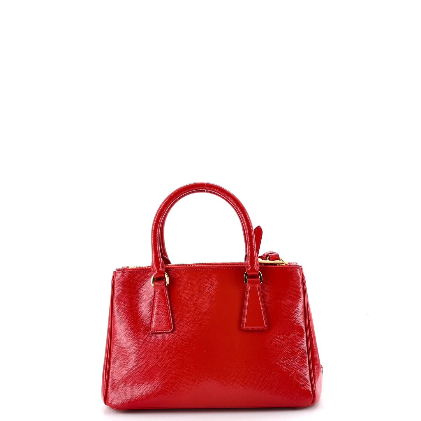 Double Zip Lux Tote Vernice Saffiano Leather Mini