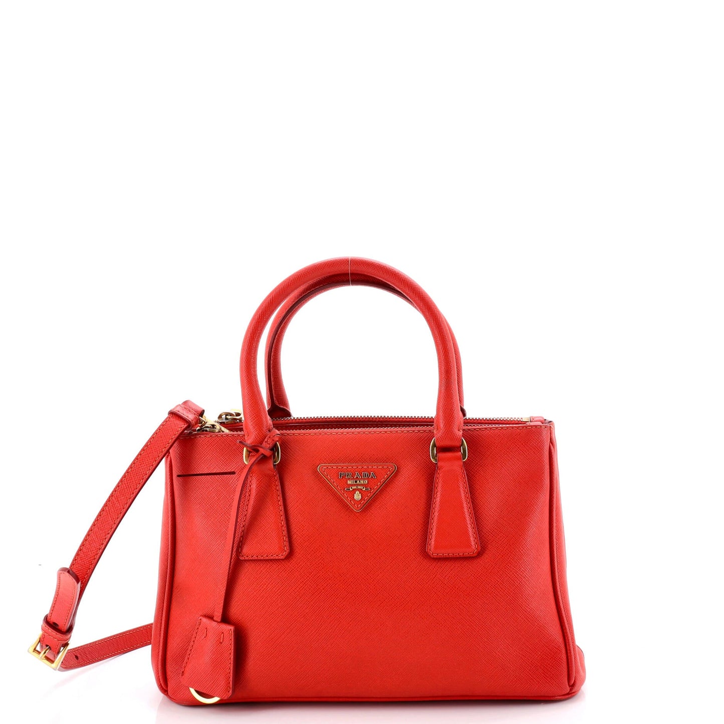 Double Zip Lux Tote Saffiano Leather Small
