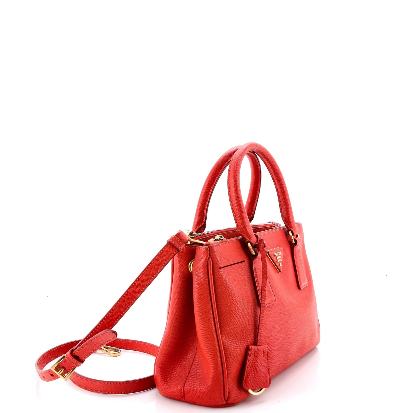 Double Zip Lux Tote Saffiano Leather Small