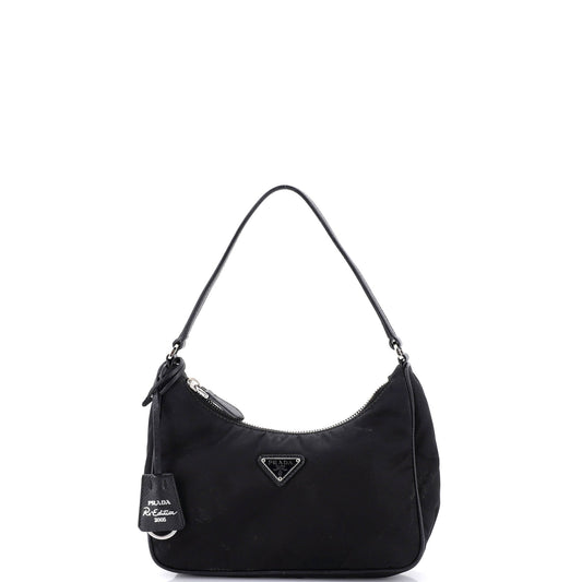 Re-Edition 2005 Hobo Tessuto with Saffiano Leather Mini