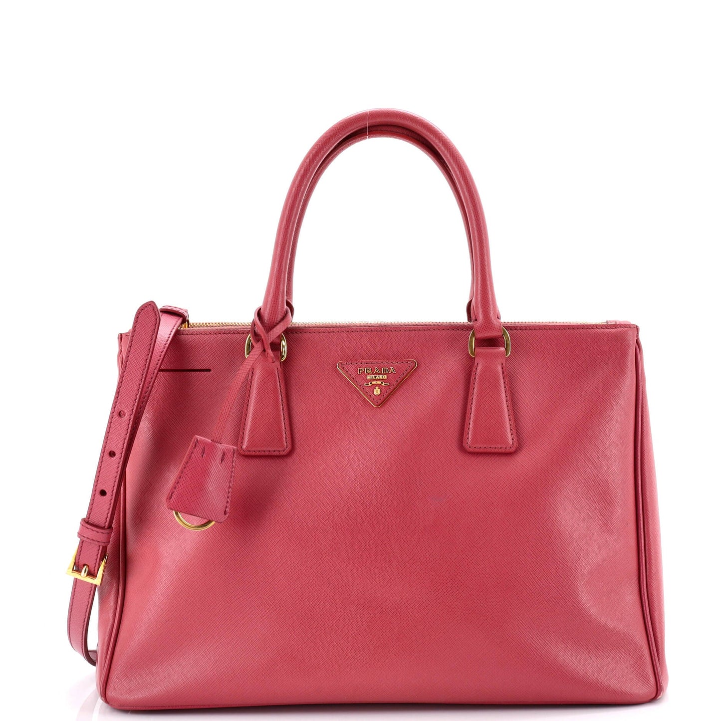 Double Zip Lux Tote Saffiano Leather Large