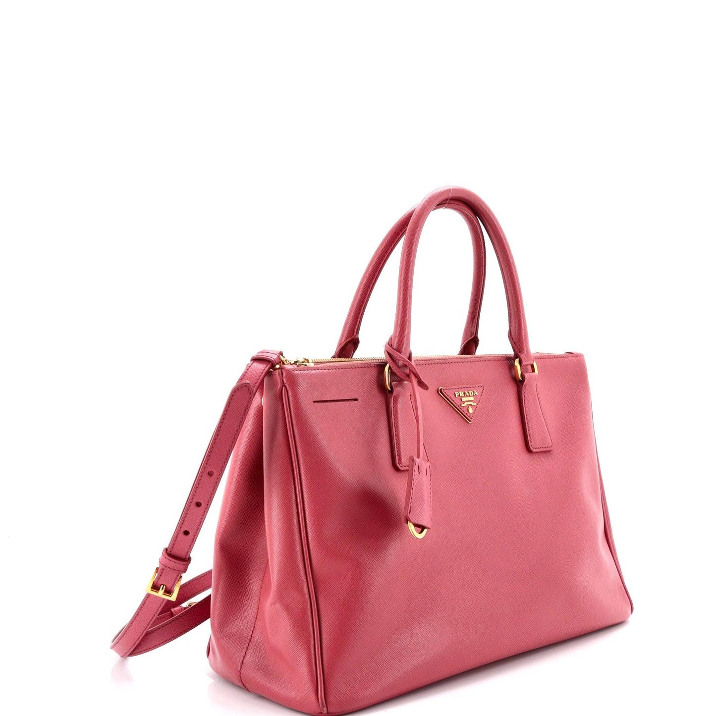 Double Zip Lux Tote Saffiano Leather Large