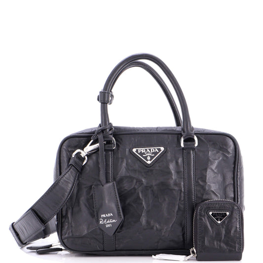 Re-Edition Top Handle Bauletto Bag Nappa Antique Medium