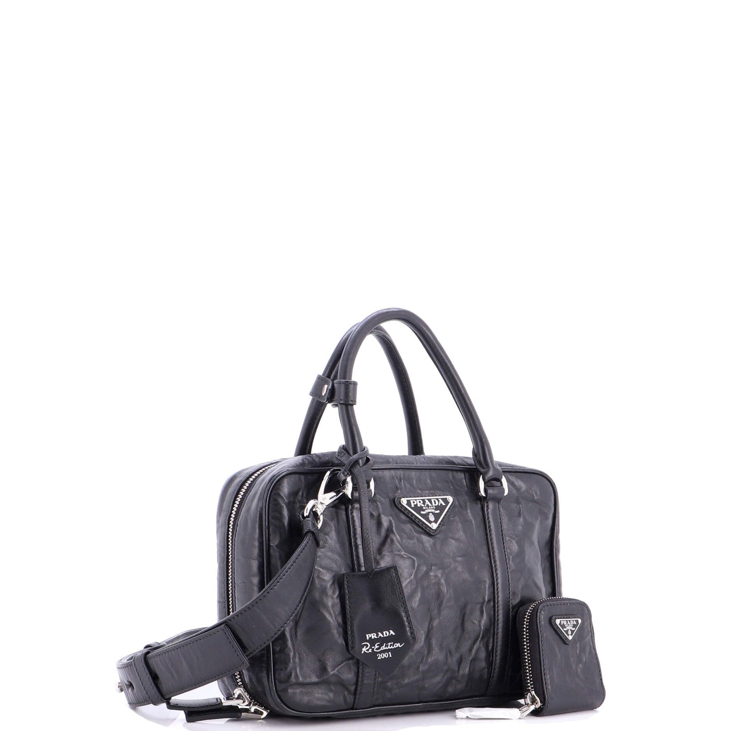 Re-Edition Top Handle Bauletto Bag Nappa Antique Medium