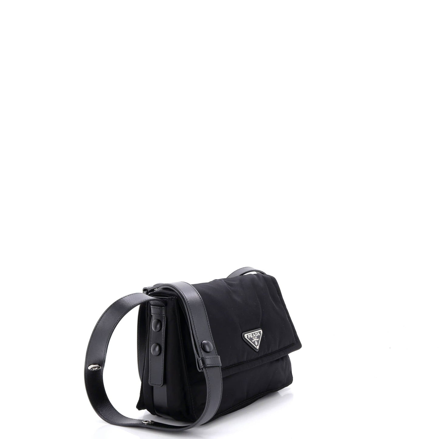 Padded Flap Shoulder Bag Re-Nylon Small
