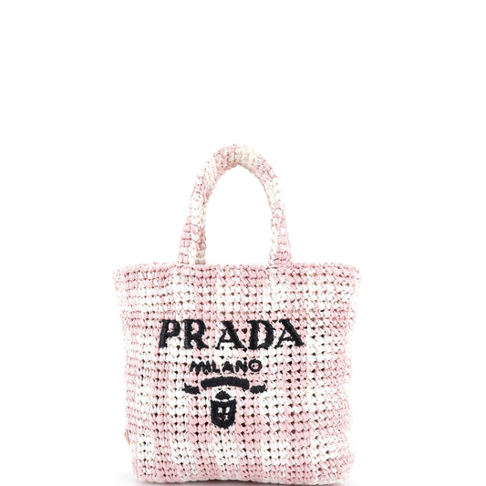 Logo Tote Raffia Small