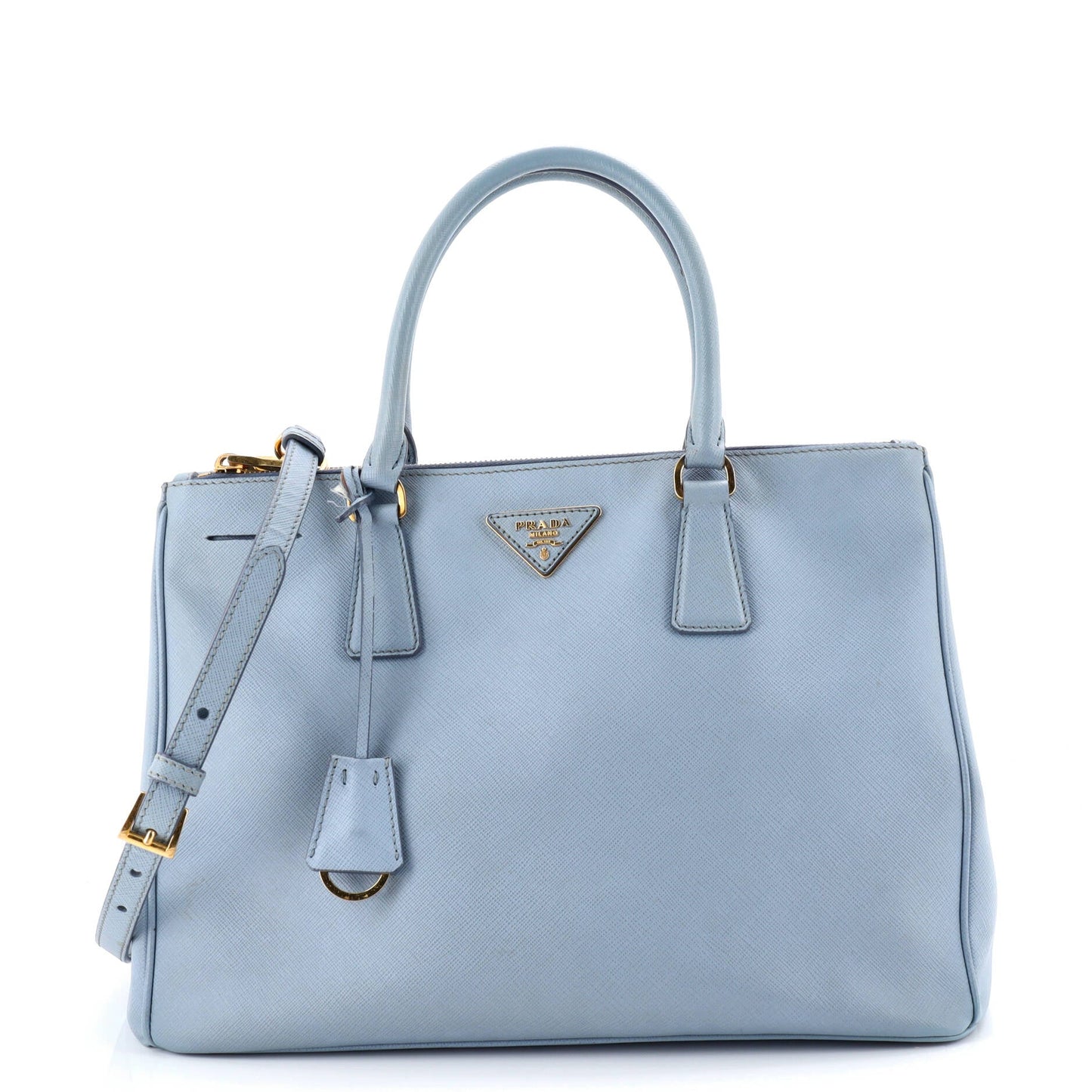 Double Zip Lux Tote Saffiano Leather Medium