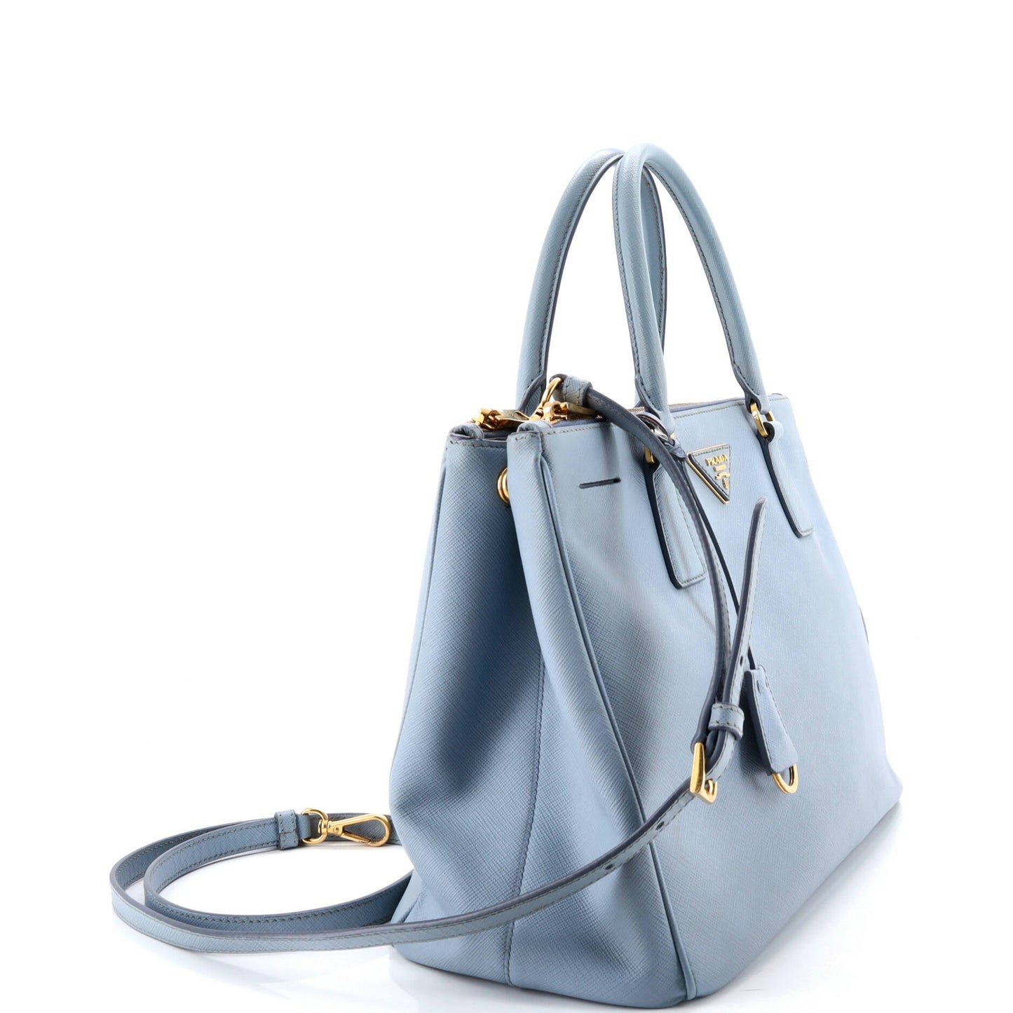 Double Zip Lux Tote Saffiano Leather Medium