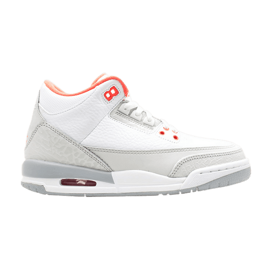 Jordan 3 Retro White Crimson Grey (GS)