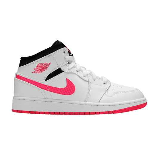 Jordan 1 Mid White Black Hyper Pink (GS)