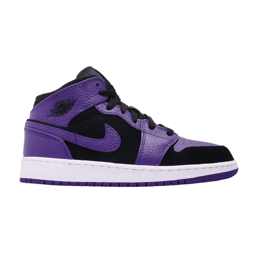 Jordan 1 Mid Black Dark Concord (GS)