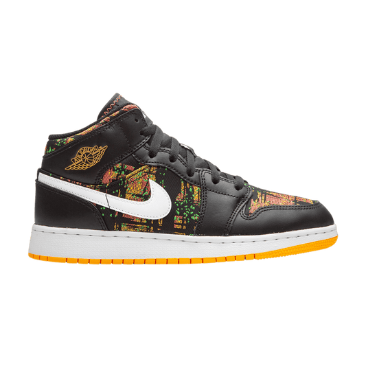 Jordan 1 Mid Black Laser Orange Bright Melon (GS)