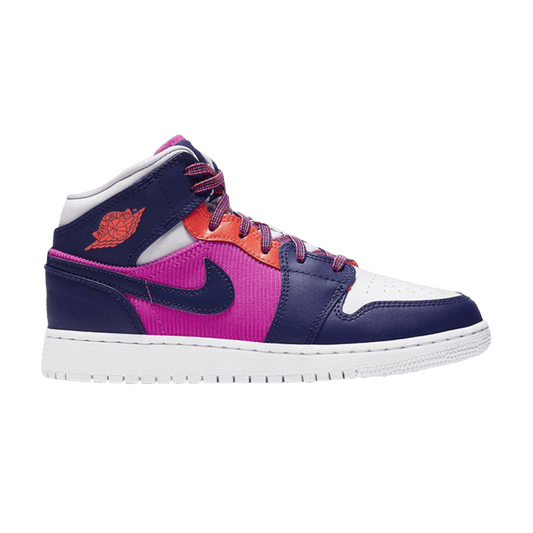 Jordan 1 Mid Fire Pink Barely Grape (GS)