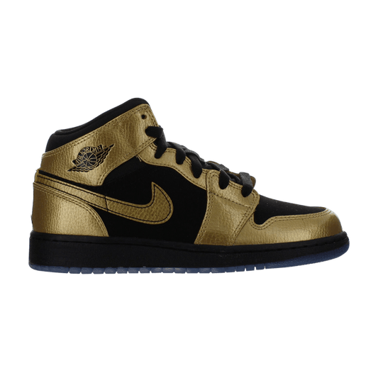 Jordan 1 Mid Metallic Gold Coin Black (GS)
