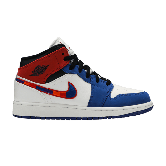 Jordan 1 Mid Rush Blue University Red (GS)