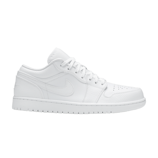 Jordan 1 Low Triple White Tumbled Leather