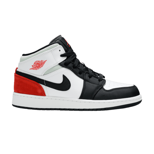 Jordan 1 Mid SE White Black Red Spruce (GS)