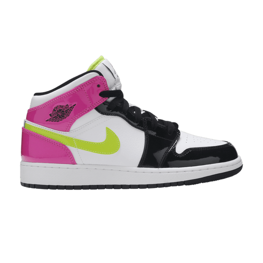 Jordan 1 Mid White Black Cyber Pink (GS)