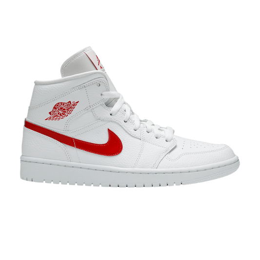 Jordan 1 Mid White University Red (Women's)