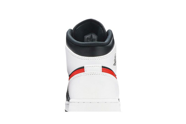 Jordan 1 Mid White Black Chile Red (GS)