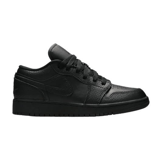 Jordan 1 Low Tumbled Leather Black (GS)