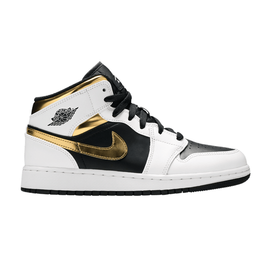 Jordan 1 Mid White Gold Black (GS)