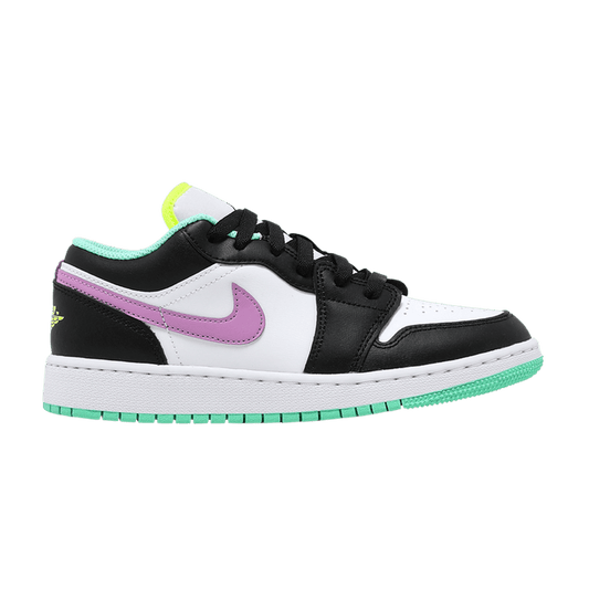 Jordan 1 Low Green Glow Violet Shock (GS)