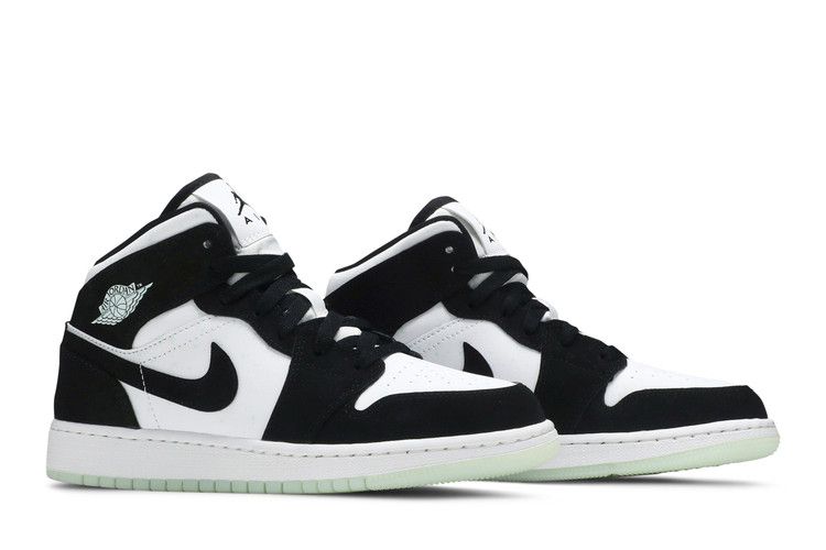 Jordan 1 Mid White Black Teal Tint (GS)