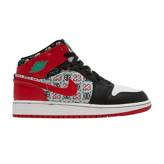 Jordan 1 Mid SE Ugly Christmas Sweater (GS)