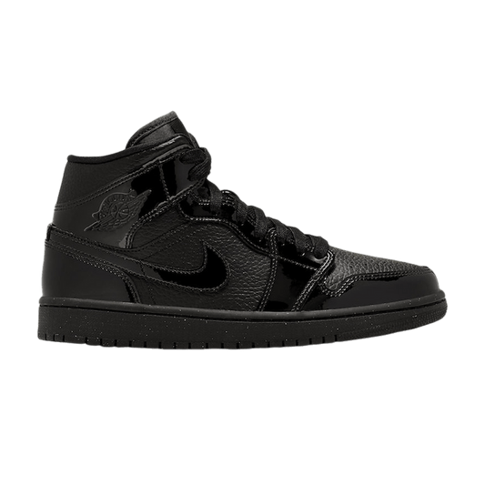 Jordan 1 Mid Patent Triple Black (Women's)