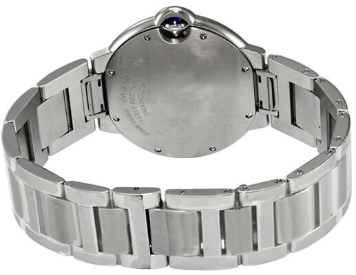 Cartier Ballon Bleu 33mm Steel Diamonds Women's Watch W4BB0023