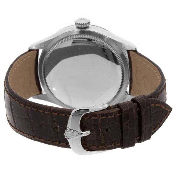 Rolex Cellini Dual Time Solid 18k White Gold Men's Watch 50529-0010