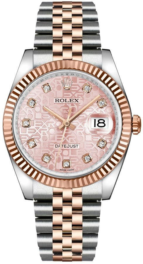 Rolex Datejust 36 Pink Jubilee Diamond Watch 116231-0058
