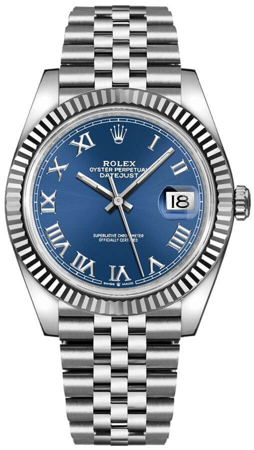 Rolex Datejust 41 Blue Roman Numeral Dial Men's Watch 126334-0026
