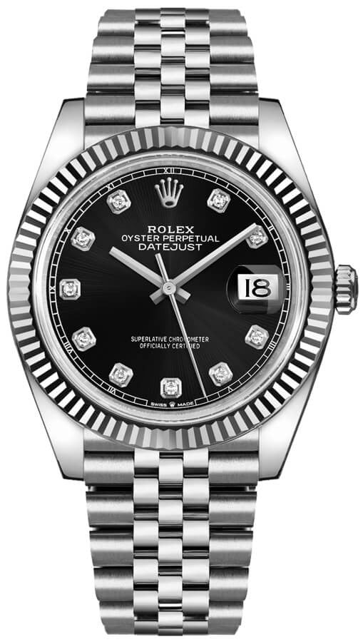 Rolex Datejust 41 Black Diamond Men's Watch 126334-0012