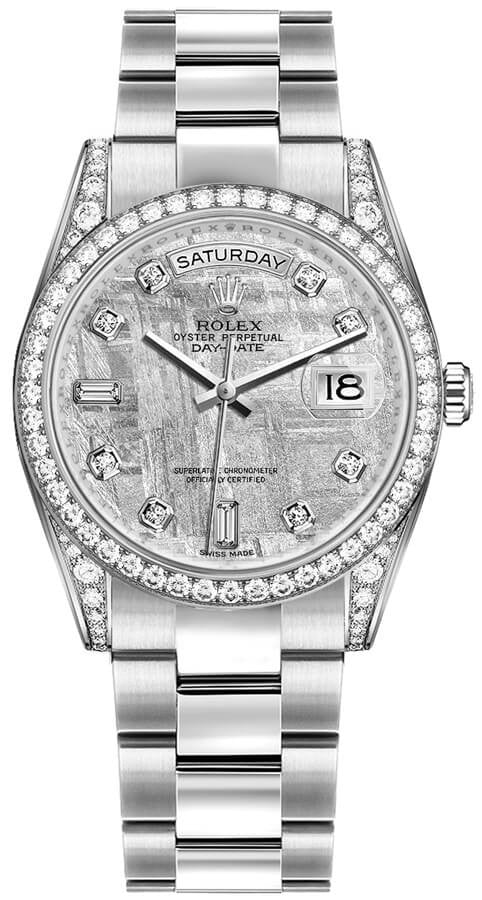 Rolex Day-Date 36 Diamond Gold Oyster Bracelet Watch 118389