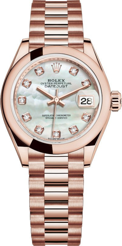 Rolex Lady-Datejust 28 Mother of Pearl Diamond Watch 279165-0017