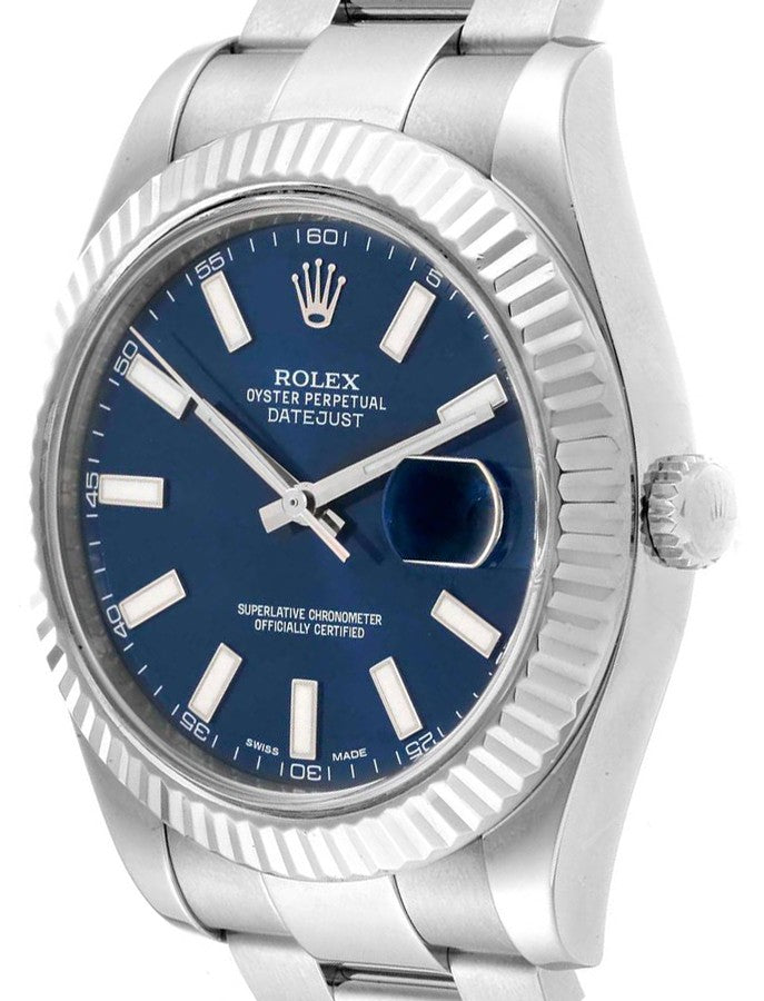 Rolex Datejust II 41 Blue Dial Men's Watch 116334